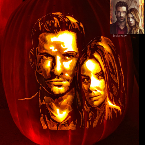  2020 Pumpkin Carvings: Lucifer on Netflix.This year the theme was @lucifernetflix. We have a Lucife