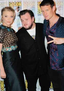 mattsmithphotos: Matt Smith, Natalie Dormer, and John Bradley-West at the photocall for Patient Zero at Comic-Con International (11.07.15) [x]