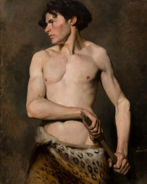 antonio-m:  “Male model”, c.1875 by Albert Edelfelt (1854–1905). Finnish-Swedish painter. oil on canvas.