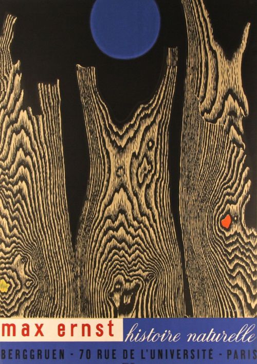 Max Ernst, exhibition poster Histoire Naturelle, Galerie Berggruen, 1956. Paris. Source
