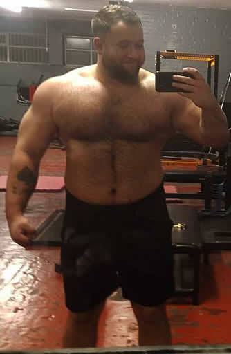 bearmythology: A series of shirtless photos of powerlifter, Jord McLaughlin. I’ve