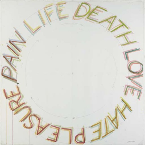 Bruce Nauman - Life, Death, Love, Hate, Pleasure, Pain (signed and dated ‘B Nauman 87’) 