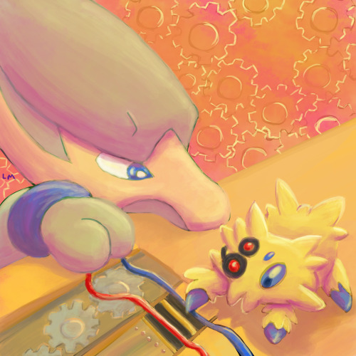 PMD July task. Leon learns to fix machines~See full size image here.