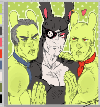 tzysk:  Diedrich, Friedrich, and Radio Jack fake oekaki for Gaia’s In Deep Ship CI Gaia Online  so gross