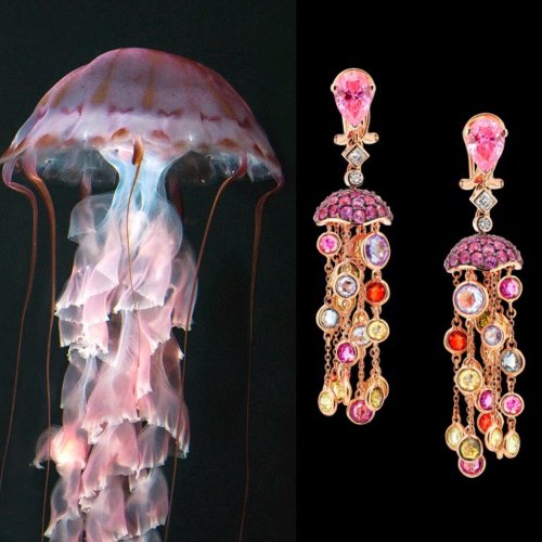 Rose Medusa earrings by Anabela Chan