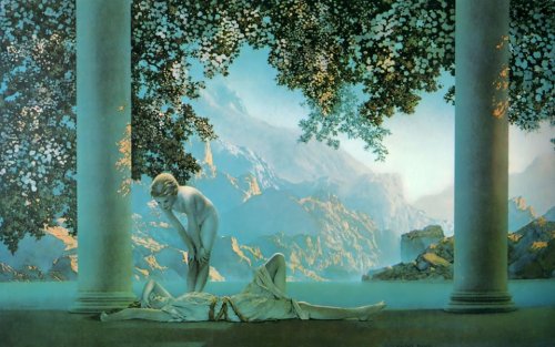 thestarsandinfinityonhigh: Maxfield Parrish Daybreak, 1922 oil on canvas