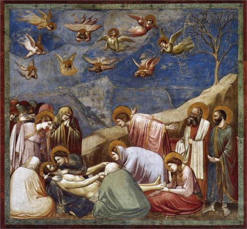 Giotto di Bondone, Lamentation (The Mourning of Christ). 1306, fresco. Scrovegni (Arena) Chapel, Pad