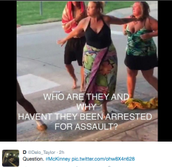 lifeworkfun:  “2 white grown ass women jumping on a black teenager RT @DivinelyPink: WHAT STARTED THE WHOLE ORDEAL”  2 white grown ass women jumping on a black teenager  RT @DivinelyPink: WHAT STARTED THE WHOLE ORDEAL    pic.twitter.com/46qPF4SKsv—