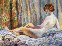 artbeautypaintings:Nude - Théo van Rysselberghe