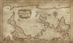 mapsontheweb:  World map centered on New Zealand - “The Middle-Earth Map”.