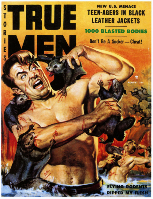 glumshoe:glumshoe:thebuttkingpost:bogleech:glumshoe:Aesthetic: 1950′s - 1970′s men’s adventure magaz