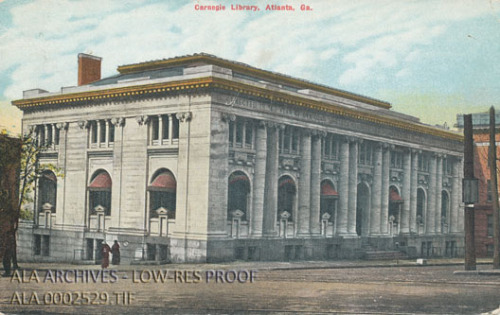 Check out this postcard of the Carnegie Library in Atlanta from 1912 from the Daniel W. Lester Postc