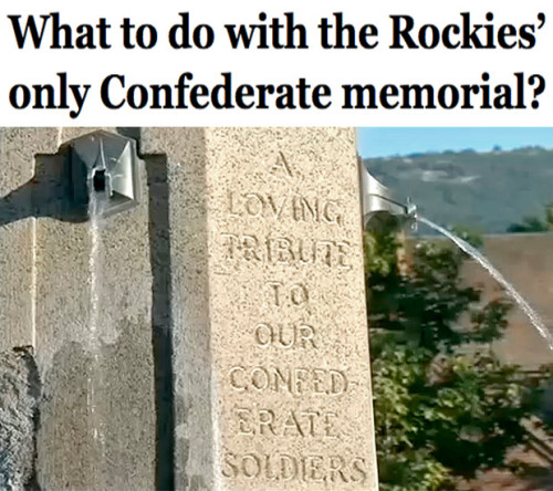 salon: There is a stone fountain that sits in a flower bed in a municipal park in Helena, Montana. U