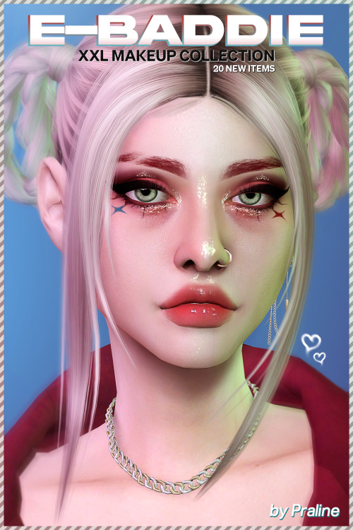 pralinesims:


E-BADDIE XXL Makeup Collection


Makeup collection with 20 brand new items, all available in several versions of colors and designs. For all genders, teen-elder (eyes work for all ages too). Swatches can be adjusted with sliders. HQ compatible, pics also taken with it.Hope you enjoy 🖤

DOWNLOAD (Patreon early access)Public Release: 18/12/2021 #makeup#lipstuff#genetics#eyes#eyeliner#tattoosies#skindetails#blush#eyebrows