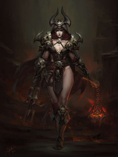 Demon Hunter Wenmo Zhang www.artstation.com/artwork/nQ31xX