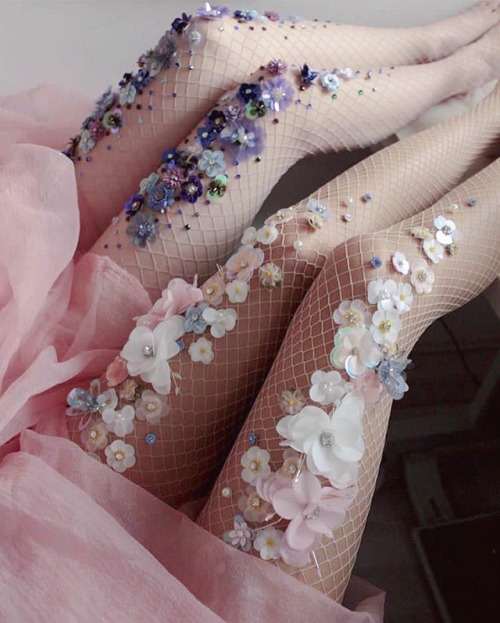 inkxlenses:Faerie embroidered fishnets | © Lirika Matoshi