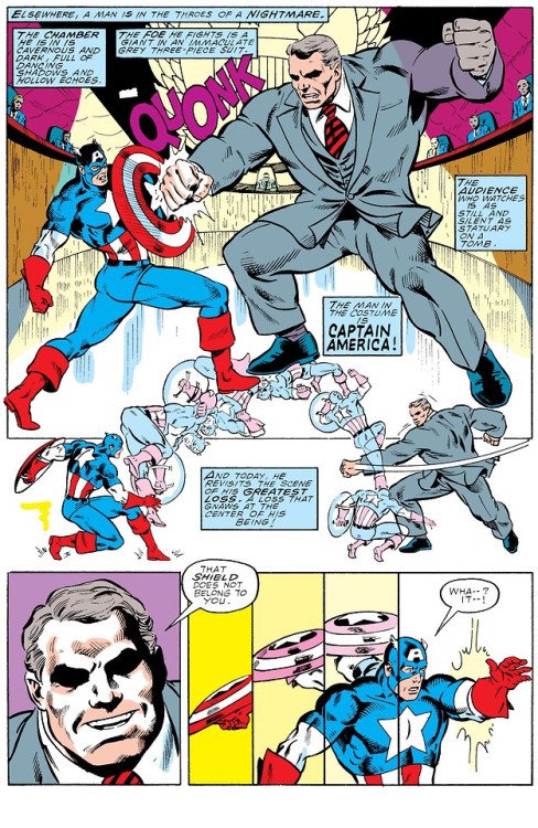 lasrina: starspangledshitpost: Captain America No. 339, 1988 There’s a  lot of serious sh