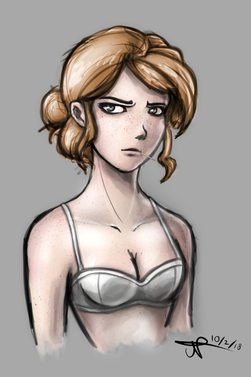 Finally drew Klara, one of the two main characters in a novel-that-may-become-a-graphic-novel projec