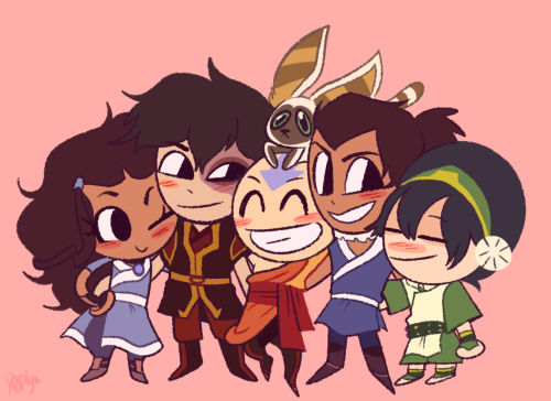 p0ply:it’s avatar’s 15th anniversary!! drew the gaang to celebrate ;-;