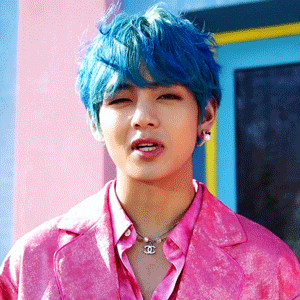 Taehyung X Blue Hair For @jkvjimin[ Cr: 0613data, Namuspromised ]