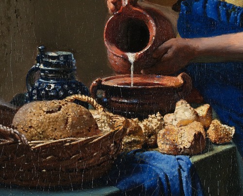 theladyintweed:The Milkmaid by Johannes (Jan) Vermeer, with details 