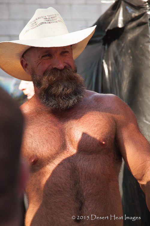 This cowboy is one stunningly handsome, hairy, sexy man and with an awesome beard - WOOF