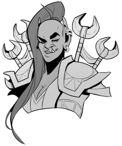 bylacey:Patron sketch of an orc shaman for