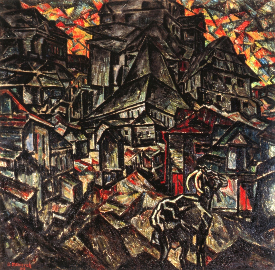 Abraham A. Manievich (Mstsislaw, now Belarus, 1881 - Bronx, NYC, 1942); The destruction