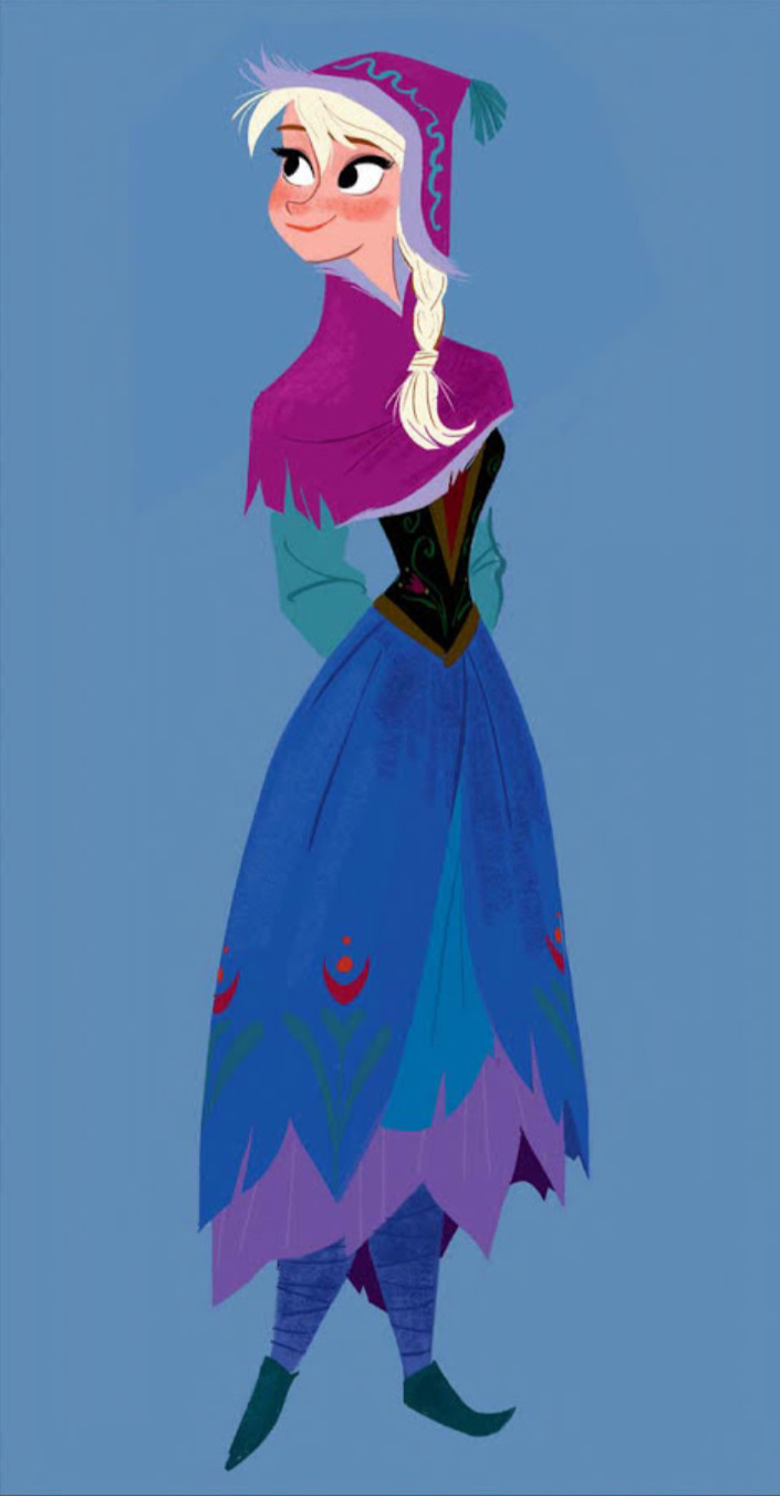 scurviesdisneyblog:Character designs for Anna by Bill Schwab and Brittney Lee