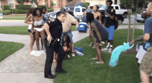 micdotcom:  Disturbing pool video exposes the reality of how police treat black people in America Galling video footage has captured a police officer in McKinney, Texas, rounding up a group of black teenagers, using excessive force on them and pulling