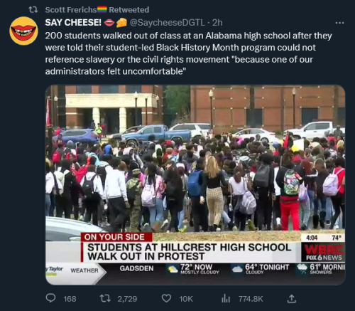 frenchiefried:Hi I want to let you kids know how effective these walk outs are: public schools are payed by attendance. Meaning if you’re not going to class the whole school isn’t getting payed their share. Now if it’s just like the normal kid has