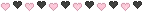 moving black and pink hearts divider
