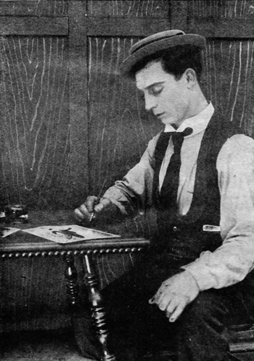 Buster Keaton didn’t sign all of his autographs, Natalie Talmadge often signed for him way bac