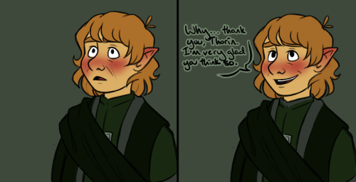speakfriendandenter: “pls consider bilbo being dressed in dwarvish clothes for the first time 
