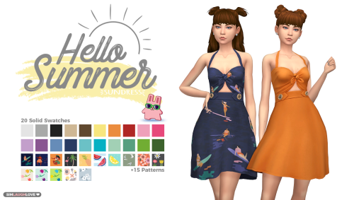 simlaughlove: Hello Summer Sundress - The swimsuit that came with Seasons is super cute, and I thoug