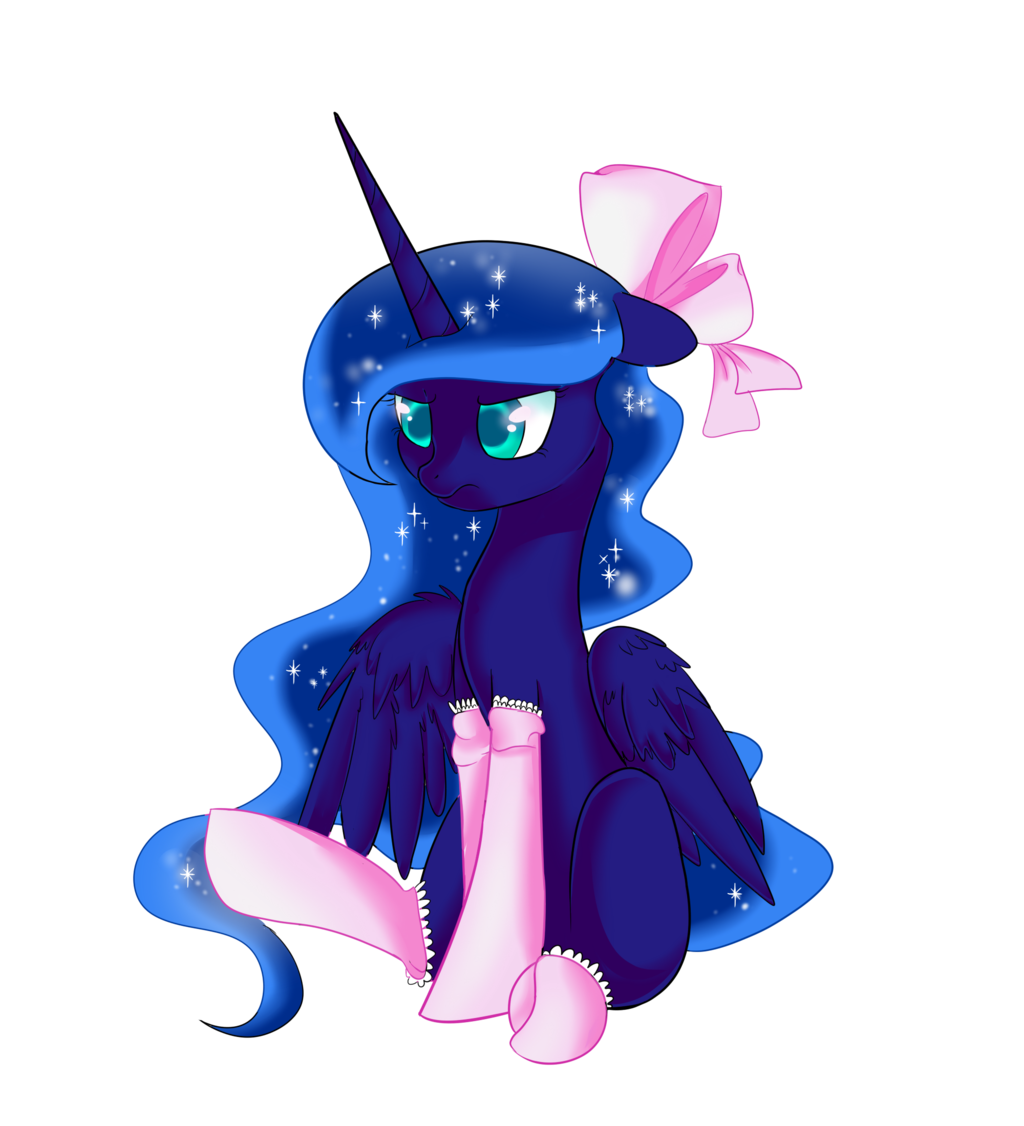 darkponyspirit:  Socks? by *Fikakorv  The princess is not amused. Maybe she doesn’t