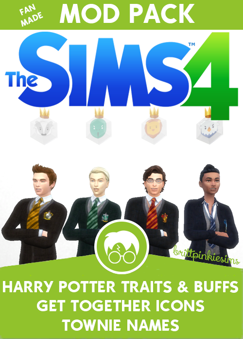 sims 4 book girl talk and harry potter cc
