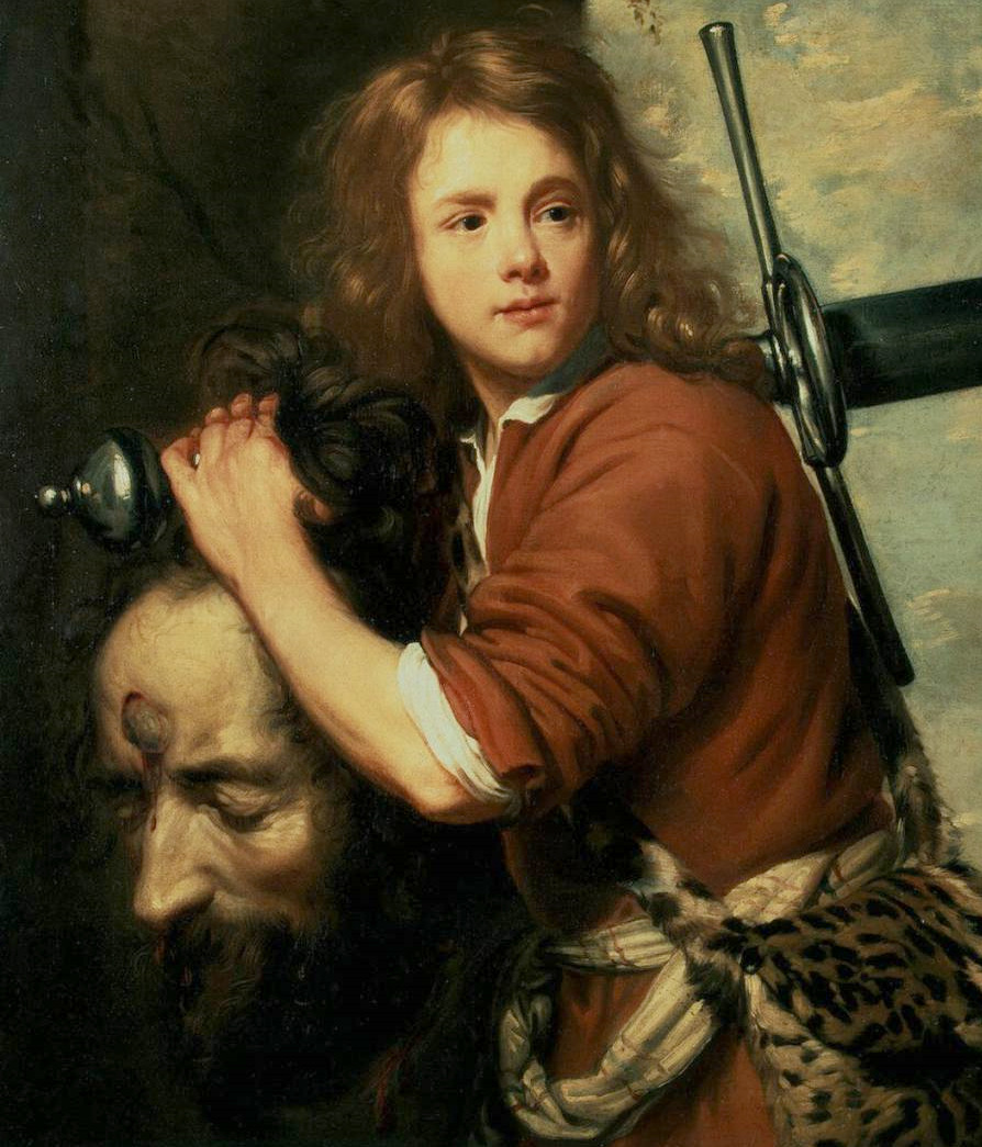 signorformica:David bearing the head of Goliath. Jacob van Oost ~ 1643 Hermitage