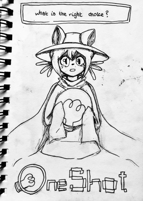 inktober day 1! it’s niko!! i love them so much, the end of this game crushed me but i was too emoti