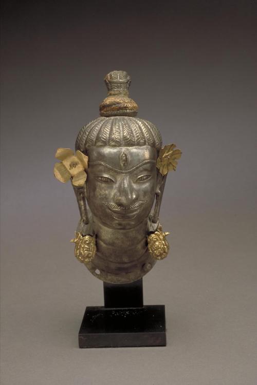 Shiva, silver covering for a lingam, Cham art from Vietnam