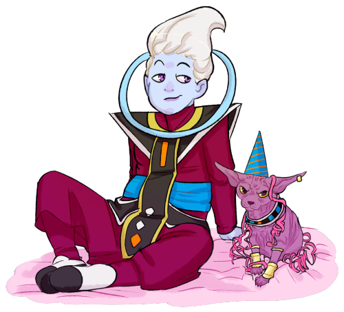 what if when beerus was a baby he was just a literal sphynx kitten just saying