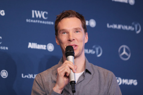 aa-ww:MONACO - FEBRUARY 26: Benedict Cumberbatch during the Laureus Sport For Good Award Announcemen