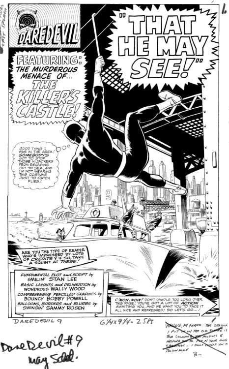 Daredevil 9 pg1-3 by Wally Wood