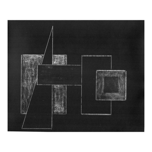 pabender:  unique oxidized gelatin silver photogram, 2018 ~~~~~ #cameraless #wip #geometry #minimal #geometricabstraction #cameralessphotography #analogphotography #darkroomprint #triangle #square