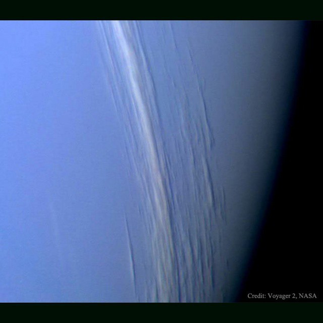 Two Hours Before Neptune #nasa #apod #neptune #planet #voyager2 #probe #clouds #solarsystem