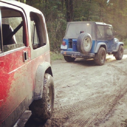 Miss the #jeep days. #4x4 #wheelin #summerdays #offroad #orv #muddin #mud #oldschool #wranglers