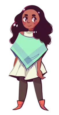 sergle:  so… I have a txt file that just says “SU characters in capes // ponchos“so I made a poncho connie!!(it’s also transparent)