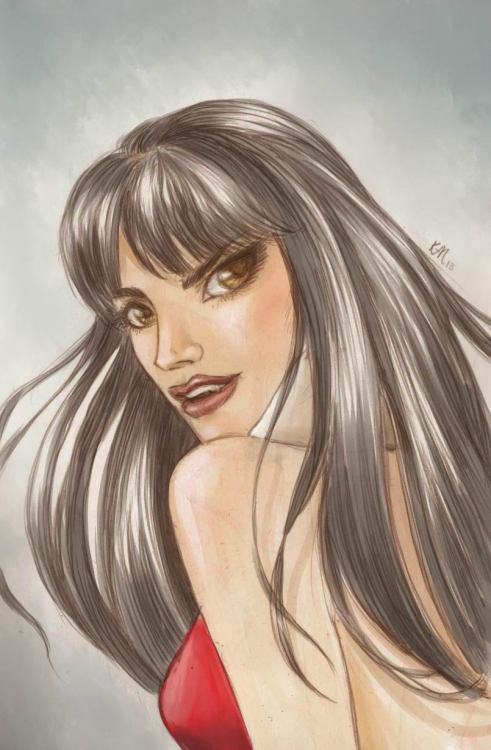 My Vampirella. Draw with pencil and color with PaintTool Sai.