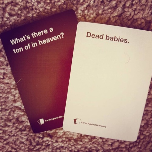 I don&rsquo;t think this game of @cardsagainsthumanity could have ended any other way.Q: &ldquo;What