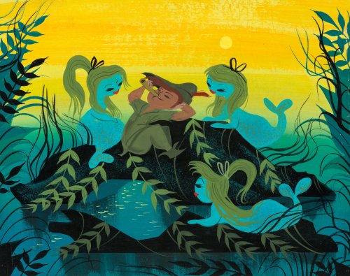Mermaid Lagoon - Peter Panconcept Art By Mary Blair (c.1951)